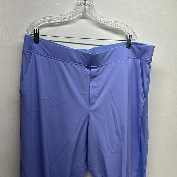 Athleta Brooklyn Ankle Pant Lightweight Straight Leg Pockets Purple Plus Size 20 - Picture 3 of 9